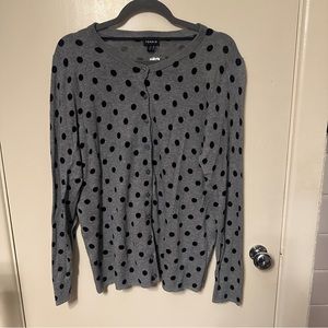 Torrid Retro polka dot cardigan, size 0